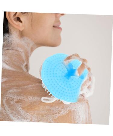 Magiclulu 3-Head Fabric Shower Cleaning Brush | Mini Hair Brush for Scalp Massage & Bathing - Deep Clean Paper Flowers - Buy Online on GoSupps.com