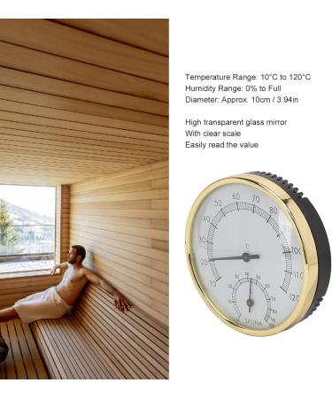 Premium Stainless Steel Sauna Thermometer & Hygrometer - Wall-Mounted Sauna Oven Accessories with Clear Scale for Optimal Sauna Experience - Buy Online on GoSupps.com