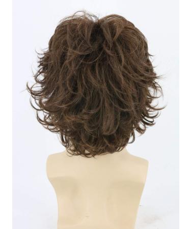 Topcosplay Men's Black Short Wavy Shaggy Wig for Cosplay & Halloween Costumes - High-Quality Male Wig (Brown) - Buy Online on GoSupps.com