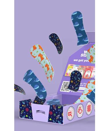 Wild Stripes Children's Plaster Set | Waterproof & Skin-Friendly | 20 Space-Themed Designs for Kids - Buy Online on GoSupps.com