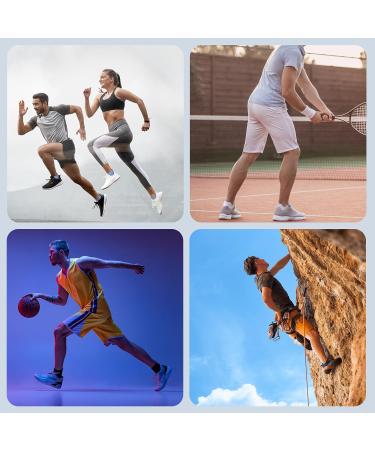 4 Pairs Plantar Fasciitis Socks for Men & Women | 15 mmHg Compression Support | Non-Slip Foot Care Running Socks (Black Navy Blue White). - Buy Online on GoSupps.com