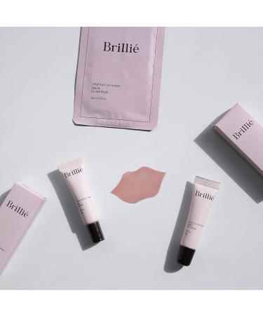 Brillie 3-Step Lip Care System: Lip Scrub Exfoliator, 5 Lip Masks, Tinted Moisturizer - For Dry, Chapped Lips - Buy Online on GoSupps.com