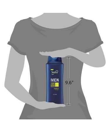Suave Men 3-in-1 Shampoo Conditioner Body Wash Citrus Rush 28 oz 2 Pack - Buy Online on GoSupps.com