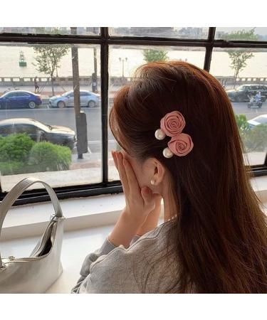 Kamonda Flower Clips Pearls Hair Claw Clip Elegant Blossom Rose Hair Accessories Hair Ornaments Exquisite Hairpin Headdress Package includes: 1x Hairpin Purple - Buy Online on GoSupps.com