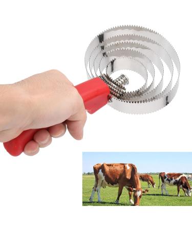 Stainless Steel Horse Curry Comb - Cattle Itching Brush for Horses Sheep & Cows | 5 Rings Horse Care Tool - Buy Online on GoSupps.com