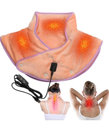 Leryveo Electric Neck & Shoulder Wrap - Warm Shoulder Pad with 3 Heating Settings | Fast Heating Safe Heating Pillows for Men & Women - Pink - Buy Online on GoSupps.com
