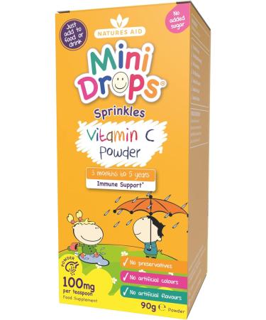 Natures Aid Mini Drops Vitamin C Powder for Infants & Children - 90g - Buy Online on GoSupps.com