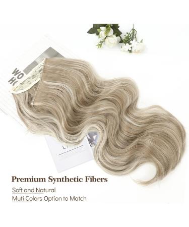20 Ash Blonde Invisible Wire Hair Extensions - Adjustable Size Clip-in Hair Pieces for Women - Buy Online on GoSupps.com