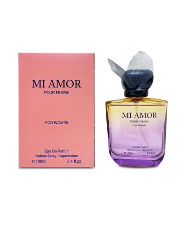 MI Amor Women Perfume Long Lating Eau De Parfum Fresh And Trendy Natural Spray Fragrance For Effortless Chic 3.4 Fl Oz For Daily Used MI Amor 3.4 Fl Oz (Pack of 2)