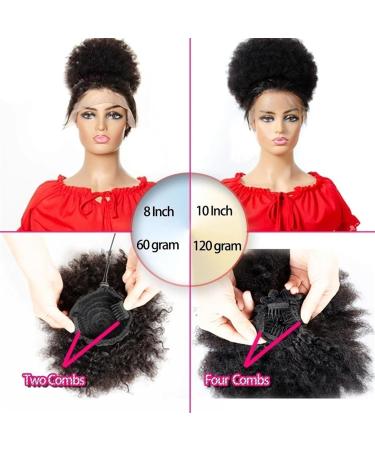 Ponytail Extension Afro Puff Drawstring Ponytail Extension for Black Women Short Human Hair Ponytail Afro Curly Ponytail Extension Clip in Remy Hair Ponytail Hairpiece Ponytail Hairpiece for Women ( 8inch 60g #30 - Buy Online on GoSupps.com