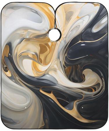 Waterproof Barber Cape - White & Black Marble Cheetah Hair Cutting Bib for Men & Women | Unisex Haircut Cape - Buy Online on GoSupps.com