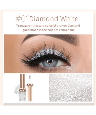 Glitter Eyeshadow Liquid - Shiny Metallic Eye Makeup Vegan (#01) - Buy Online on GoSupps.com