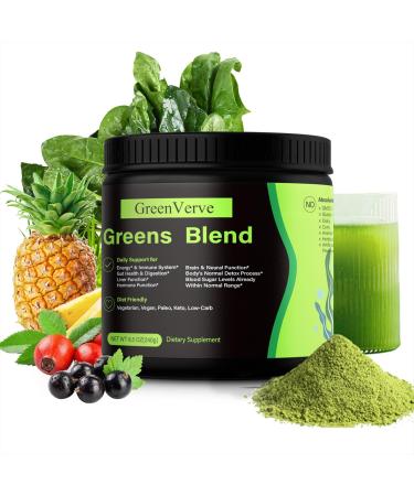 RASPIO Green Superfood Plant Nutrition Powder Natural Fruit & Vegetable Superfood Mix Sugar Free 180g Jar Green