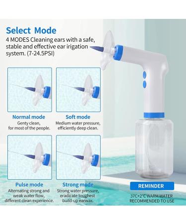 Rechargeable Electric Ear Wax Remover with 4 Pressure Levels and 5 Disposable Tips - Buy Online on GoSupps.com