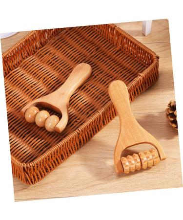 Lurrose 2-in-1 Handheld Roller Massage Device - Foot & Neck Trigger Point Wood Roller for Relaxation - Best Massage Accessories Online - Buy Online on GoSupps.com