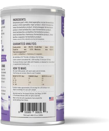 The Honest Kitchen Instant Goat's Milk for Dogs - Probiotic-Rich Dog Supplement 5.2oz - Buy Online on GoSupps.com