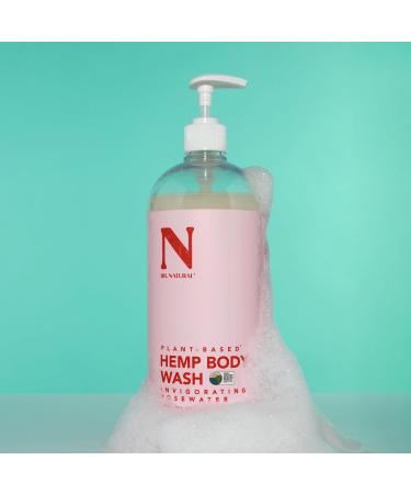 Dr. Natural Hemp Body Wash Rose 946 ml - Pure Plant-Based Body Wash - Deep Cleansing and Moisturizing with Organic Shea Butter - Enriched with Hemp Seed Oil - Suitable for Sensitive Skin - Buy Online on GoSupps.com