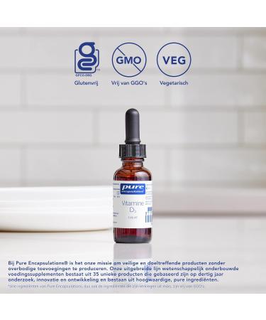 Pure Encapsulations - Vitamin D3 Drops - Liquid Supplement - Maintaining Normal Function of the Immune & Muscular System - Contributes to Calcium Absorption - 25 ml - Buy Online on GoSupps.com