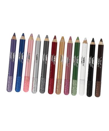 NOLITOY 12pcs Pearlescent Eyeshadow Pencil Eyeshadow Stick Concealer Pencil Long-lasting Eye Shadow Pen Girl