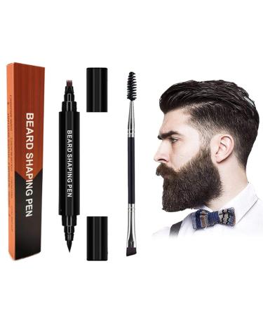 N/K waterproof bare pencil filler kit beard pencil hairdressing pen and beard brush male mustache repair form beard care accessories for nner