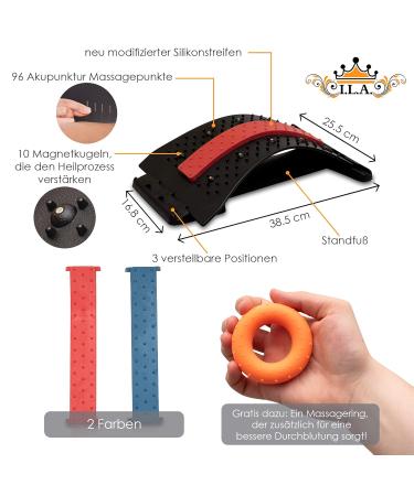 I.L.A. Back Extensor for Posture Correction & Back Pain Relief | Fitness Device with Free Massage Ring & German Instructions - Buy Online on GoSupps.com