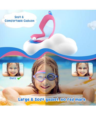 Cooloo Children s Swimming Goggles 2-Pack | UV Protection Adjustable Fits for Ages 4-14 | Pink & Blue - Buy Online on GoSupps.com