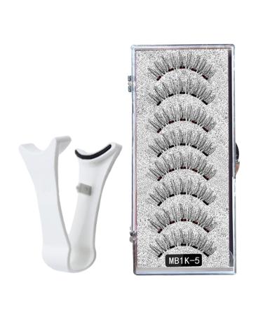 Geteawily Magnetic Lashes with Applicator Comfortable Soft Magnetic Eyelashes No Glue | Eye Makeup 2 Pairs Magnetic Lash Strips Reusable False Eyelashes Kit for 3D Natural Look