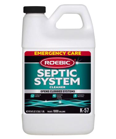 Roebic K-57-H K-57-H-3 Septic System Treatment: 1/2 Gallon Clears Clogs Restores Flow Maintains Septic Systems for Optimal Performance