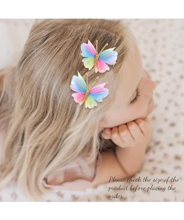 10PCS Mini Butterfly Hair Clips - Colorful Tulle Mesh Hair Bow Pins for Girls & Women | Oaoleer Hair Barrettes for Wedding, Halloween & Cosplay - Buy Online on GoSupps.com