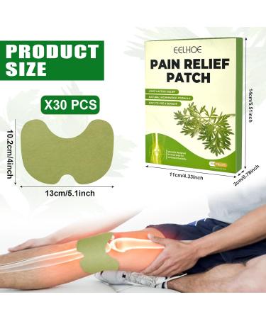 Wormwood Knee Pain Relief Patches - 30pcs Arthritis Pain Relief Kit for Knee, Neck, and Shoulder - Long Lasting Warming Plaster Pads for Muscle Soreness - Buy Online on GoSupps.com