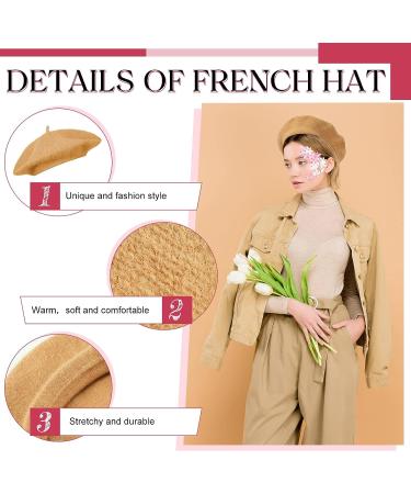 20-Piece Multicolored Wool Berets for Women, French Painter Hats for Winter Parties - Men's and Girls' Artist Beret Hat for Indoor/Outdoor Events - Buy Online on GoSupps.com