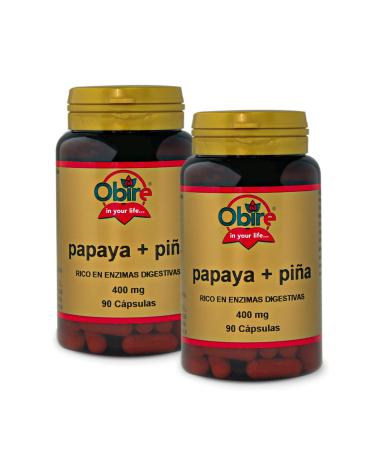 Desconocido PAPAPAYA + ANanas 400 mg 2 x 90 caps. OBIRE