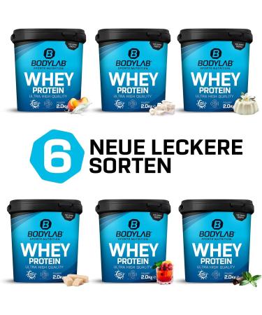 Buy Bodylab24 Whey Protein Powder - Peach Yoghurt 2kg | Premium Quality Protein for Muscle Growth & Recovery - International Shipping Available - Buy Online on GoSupps.com