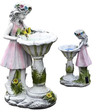 Solar Fairy Statue Solar Fairy Garden Ornaments Outdoor Solar Lights Fairy Figurine Resin Angel Garden Ornaments for Patio Yard Lawn Porch Decor - Buy Online on GoSupps.com