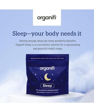 Organifi Sleep - Sleep Support with Valerian Root Lavender GABA and L-theanine - No Melatonin - Calming and Relaxing Nighttime Drink - No Gluten Dairy or Soy - Buy Online on GoSupps.com