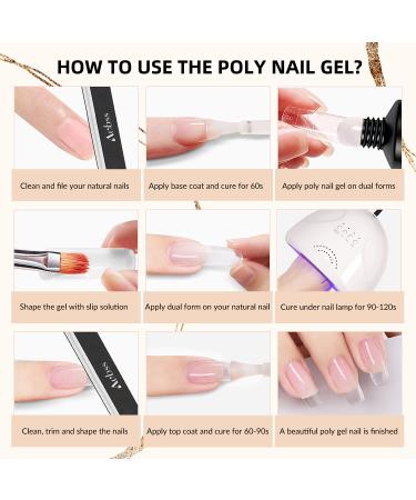 Clear Poly Nail Gel Aubss 60g - Extension Gel for Nail Beauty | Builder Gel for Trendy Nail Art Design - Salon Quality DIY at Home - Buy Online on GoSupps.com