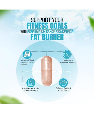 Fat Burner with GLP 1 Support Raspberry Ketones, Green Tea & Kelp Metabolism & Appetite Support for Women & Men 30 Capsules - Buy Online on GoSupps.com