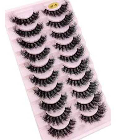 10pairs Densely Curled 3d Faux Mink Eyelashes For Natural-looking Lengthening Cross-over Voluminous Curly Lashes Suitable For Daily Wear And Stage Makeup (Style 3) - Buy Online on GoSupps.com