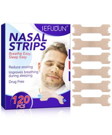 Breathe Right Nasal Strips 120PCS Nasal Strips for Snoring Reduce Snoring Improve Sleep and Relieve Nasal Congestion Large Nose Strips for Breathing for Unisex