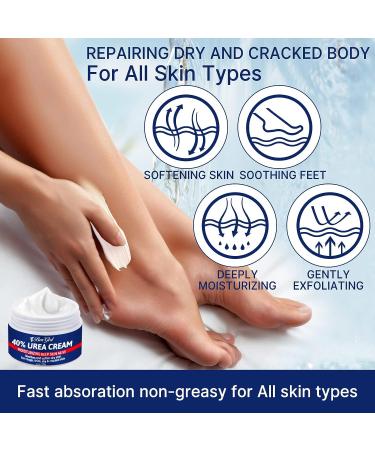 Urea Cream 40% for Intensive Foot Repair & Callus Remover - Softens and Moisturizes Dry Cracked Feet - Buy Online on GoSupps.com