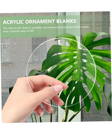 TEHAUX 80 Pcs Acrylic Round Sheet Cake Pan Clear Ornaments Circle Acrylic Blanks Multifunction Pallet - Buy Online on GoSupps.com