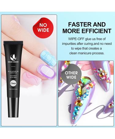 15g 3D Nail Gel - Sculpting Gel for Nail Art Designs | DIY Molding & Decoration | Clear Nail Art Glue - Buy Online on GoSupps.com
