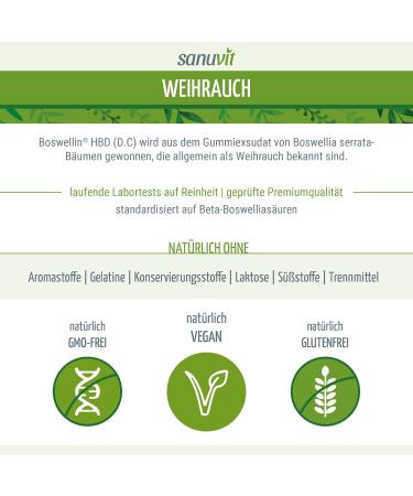 Sanuvit Frankincense Capsules 500mg | High Dose Boswellia Serrata | Vegan | 180 Capsules with Premium Boswellin for Optimal Bioavailability - Buy Online on GoSupps.com