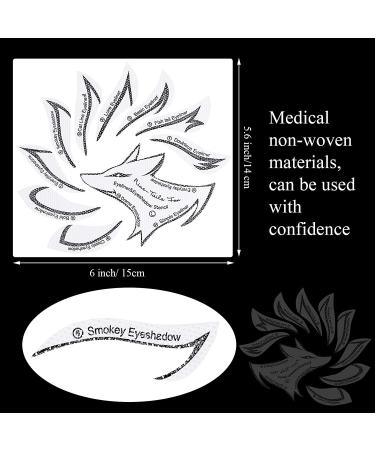 10 Sets Eyeliner and Eyebrow Stencil Kit - 12 Styles, Non-woven Material - Buy Online on GoSupps.com