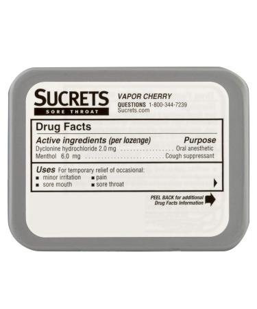 Sucrets Sore Throat Lozenges - Wild Cherry Flavor (18 Count) | Fast International Shipping - Buy Online on GoSupps.com