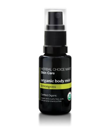 Herbal Choice Mari Organic Body Mist Lemongrass 0.5floz Glass 0.5 Fl Oz Lemongrass