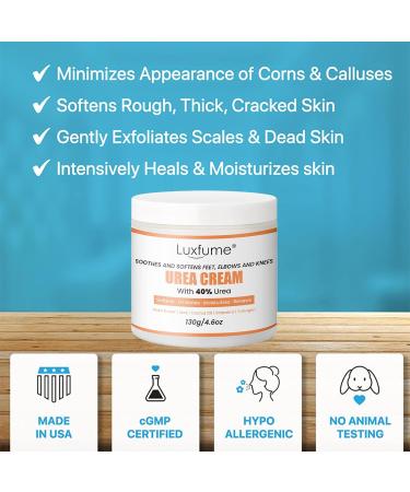 Urea Cream 40 Percent For Feet Urea Foot Cream For Dry Cracked Callus Remover For Dry And Hard Skin Deep Moisturizing For Feet Hands Heels Elbows Nails & Knees 130g - Buy Online on GoSupps.com