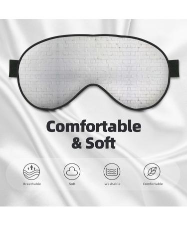 Shop FoRes Old White Brick Wall Print Eye Mask - Light Blocking Adjustable Perfect for Deep Sleep | Unisex Design - Buy Online on GoSupps.com