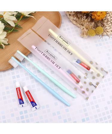Disposable Toothbrush Set - 40 Individually Packaged Travel Toothbrushes & Toothpaste in 4 Colors | Ideal for Hotels Camping & Home - Buy Online on GoSupps.com