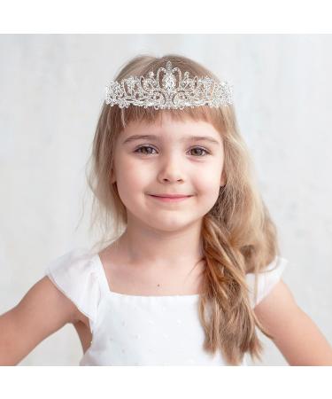 Juinte 8-Piece Silver Crystal Princess Tiaras for Girls & Women - Ideal for Birthday, Wedding Prom & Cosplay - Buy Online on GoSupps.com